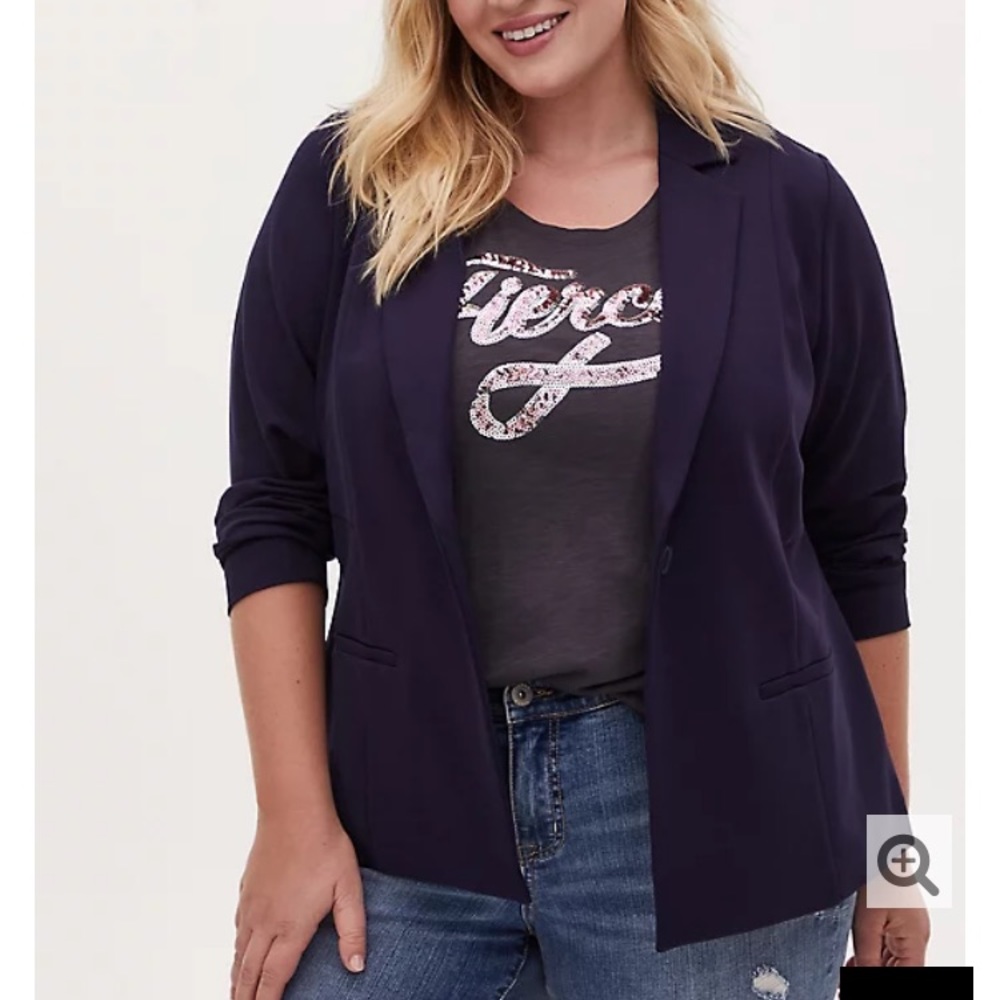 NWT torrid Navy ponte Blazer